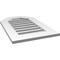 Ekena Millwork Octagonal Top Surface Mount PVC Gable Vent: Functional, w/ 3-1/2"W x 1"P Standard Frame, 18"W x 28"H GVPOT18X2801SF - alternate 2